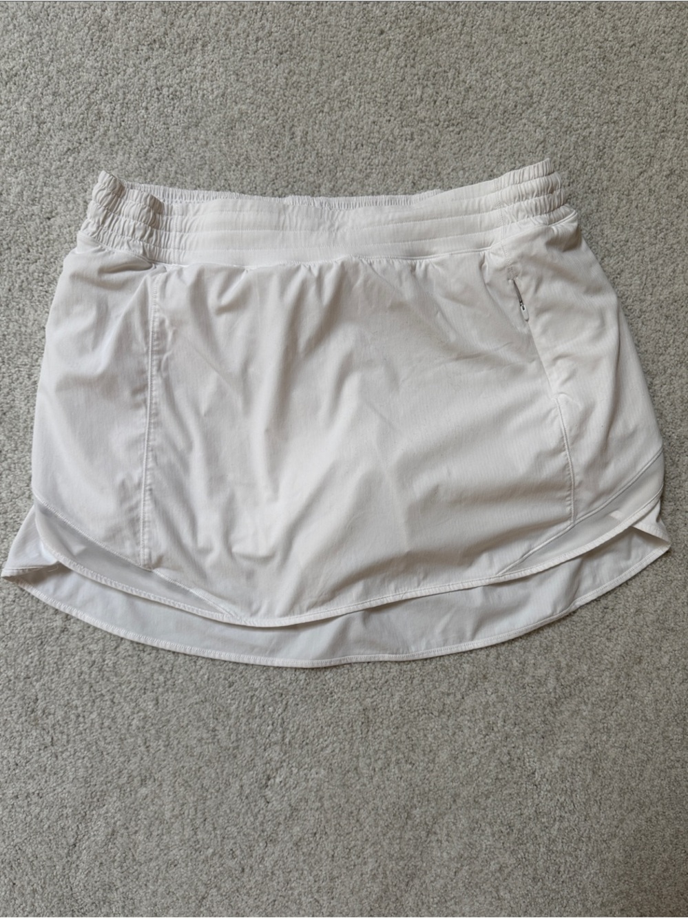 lululemon athletica White Active Skort with Side Zip Pocket